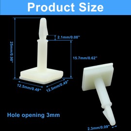 Unlorspy 25 Pcs White Sticky PCB Spacers,Nylon Plastic Adhesive Standoffs 15.7mm/0.62" Supporting Height Adhesive Insulated Standoffs for 3mm Hole Circuit Board Fixed