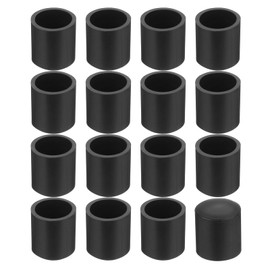 sourcing map 38Pcs Chair Leg Caps, Fit OD 10mm (2/5 Inch) Non-Marking PVC Chair Leg Tips Non-Slip Chair Leg Floor Protectors Round Table Covers End Caps for Furniture, Black