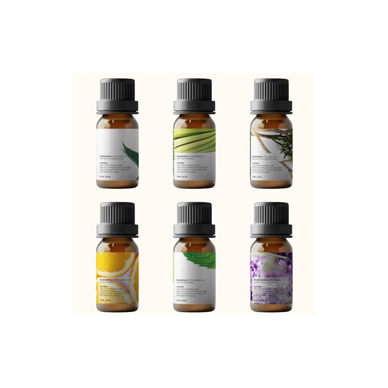 PURE AROMA Set de aceites esenciales 100% puros - 6