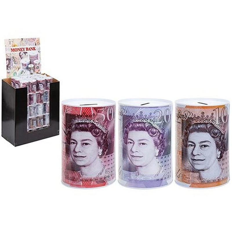 £5 £10 £20 and £50 Novelty Money Saving Tin, 1