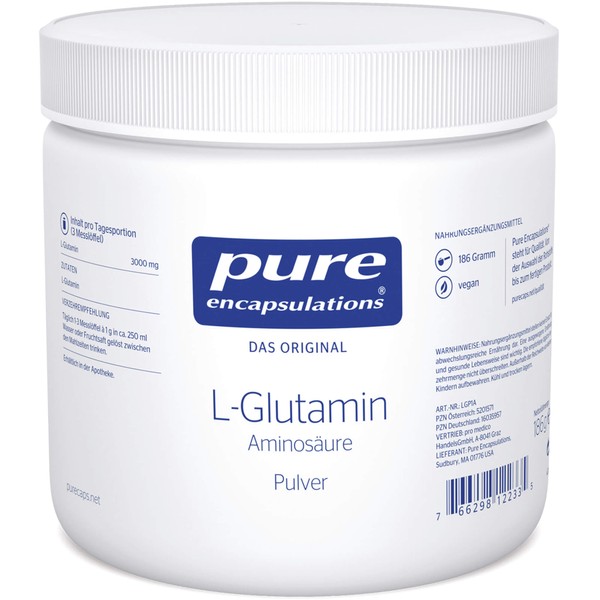 Nicht vorhanden Pure Encap L Glutamin Pul, 186 g PUL