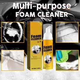 CROOT 2PCS Multipurpose Foam Cleaner, Foam Cleaner All Purpose for Car, Kitchen, Bathroom, Interior and House Lemon Flavor(100ml*2)
