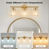 Jonsi Gold Bathroom Light Fixtures 3-Light Vanity Lights Modern Wall