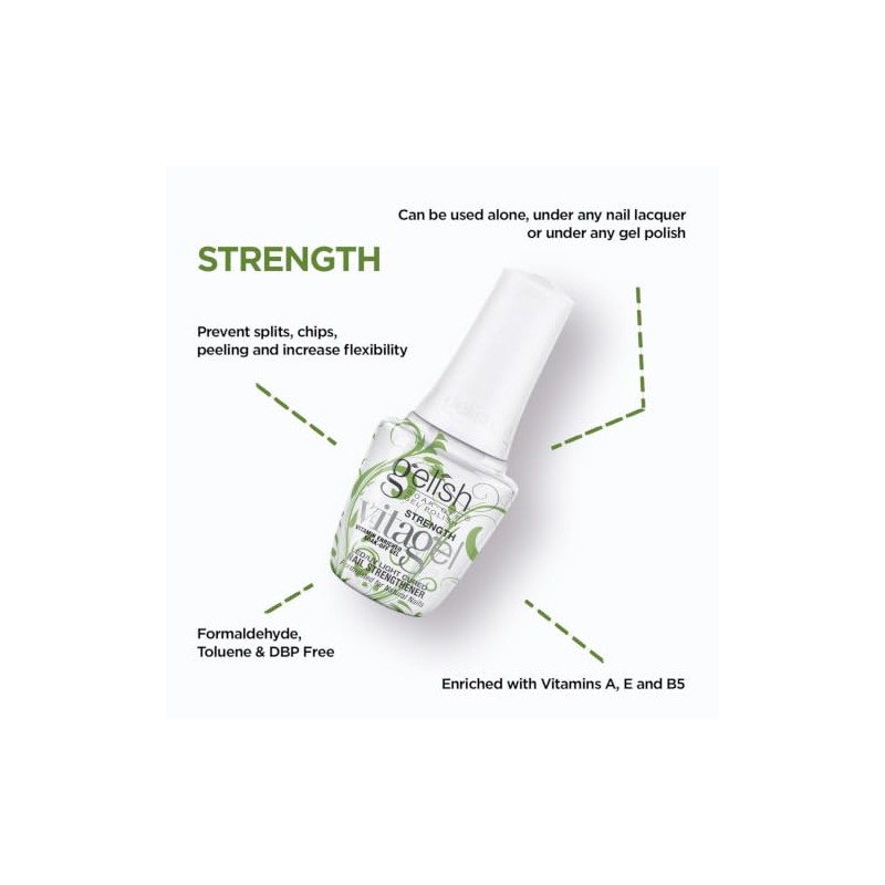 Gelish Vitagel Strength LED/UV Cured Nail Strengthener, 0.5 Ounce