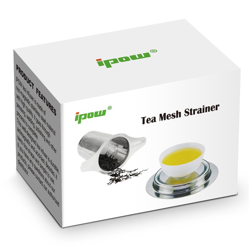 Ipow Tea Infuser 304 Stainless Steel Extra Fine Strainer Steeper