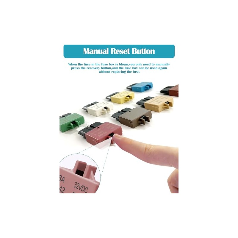 Nerites Standard Manual Resettable Fuse Kit - 3A to 30A