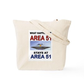 CafePress AREA 51 Tote Bag Reusable Natural Beige Canvas Shopping Bag
