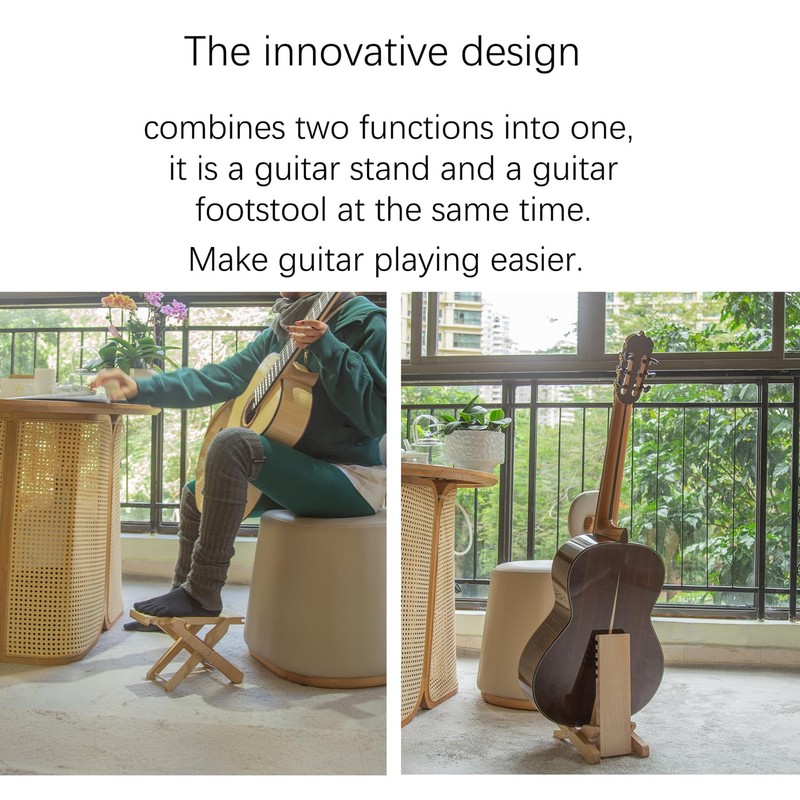 Multifunctional Solid Wood Guitar Footstool Guitar Stand Multifunctional Musical Instrument