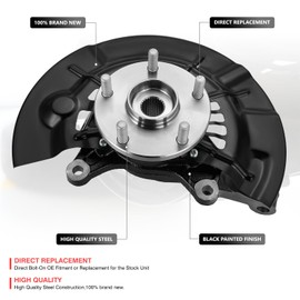 DNA MOTORING Front Right Passenger Side Loaded Knuckle Assembly Compatible with Toyota Camry 2012-2017,Fits 2.5L L Model or LE Model or XLE Model; w/ 26 splines, OEM-KNCK-020-R