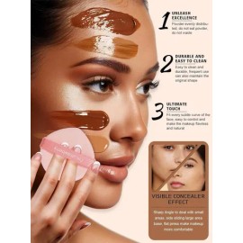 Juego De 50 Borlas De Maquillaje En Polvo De Doble Uso                                                                                                