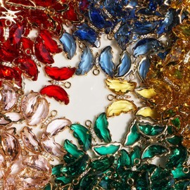 5PCS Gold Plated Alloy Zirconia Crystal Heart/Butterfly Charms for Jewelry Making Bracelet Necklace Earring Pendant Craft Supplies DIY Accessories