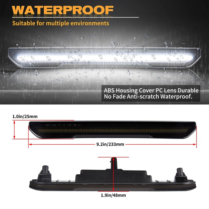 POPMOTORZ 4PCS LED Fender Side Marker Light for 2020-2023 GMC