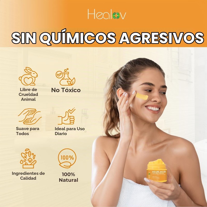 Crema de Ácido Kójico Healov – Ilumina, Unifica y Reduce