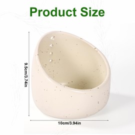 Lyreh Kräuterschäler aus Keramik, Kräuterschäler-Schüssel Blätter Entferner Kräuter Effizient Küchenhelfer für Petersilie Koriander Thymian Rosmarin Minze