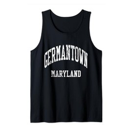 Germantown Maryland Retro 70s College Sports Style Tank Top