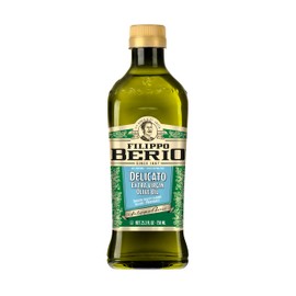 Filippo Berio Cold Pressed Extra Virgin Olive Oil, Delicato, 25.3 Ounce rPET Bottle, Contains Polyphenols