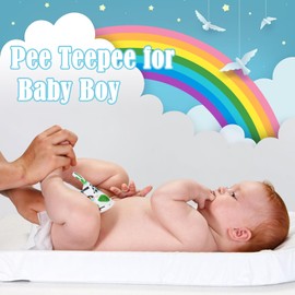 12 Pcs Peepeeteepe for Baby Boy, Reusable Pee Peep Teepee Baby Boy with Hang Loop(6 Patterns)