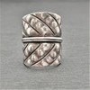 81stgeneration Women .999 Pure Silver Karen Hill Tribe Leaf Textured