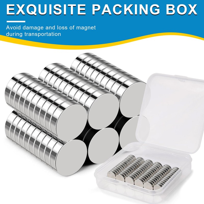 Small Magnets, 60 Pack Refrigerator Magnets 10x3mm Rare Earth Magnets