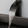 KECTIAKL Bathroom Vessel Sink 16 Inch Black Ceramic Sink Bowl,Above
