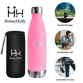 HoneyHolly Stainless Steel Water Bottle 350/500/650/750 ml, Double Walled Vacuum Insulated, Bpa Free, 12 Hours Hot/24 Hours Cold, Reusable Leakproof Water Bottles, Vacuum Flask for Kids, Sports, Gym