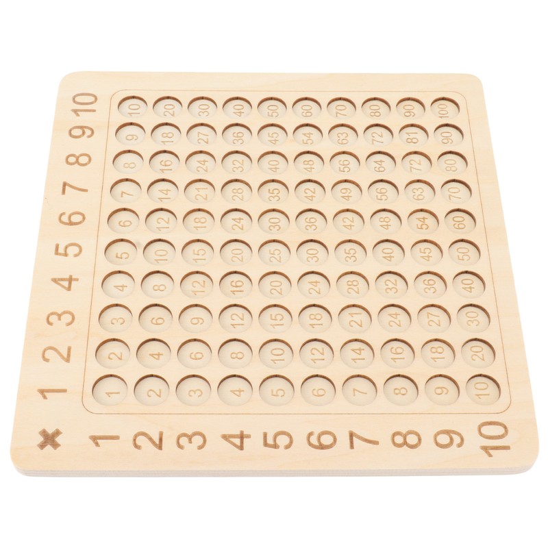 Wooden Multiplication Board Educational Multiplication Game Board for Learning Teaching