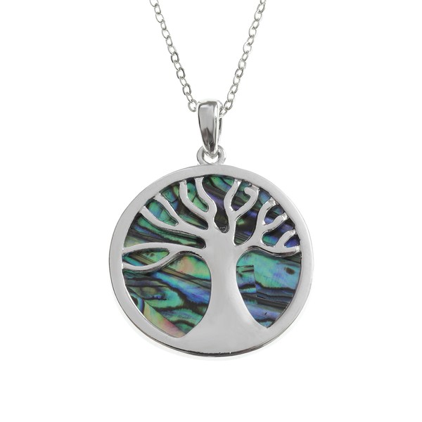 Kiara Jewellery Reversible Celtic Tree Of Life Pendant Necklace Inlaid