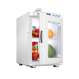 25l Heating Display Beverage Cabinet Car Mini Refrigerator Cooler and Warmer Compact & Portable for Car Travel, Camping, Fishing 13.38 * 17.12 * 19.09 Inches
