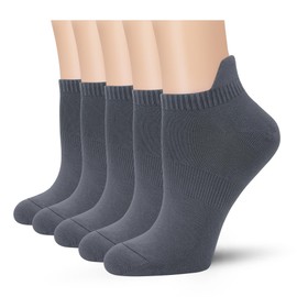 SERISIMPLE Viscose Bamboo No Show Sock Women Thin Low Cut Socks Mesh Breathable Athletic Sock 5 Pair (US, Alpha, Medium, Regular, Regular, Dark gray-5 pairs)