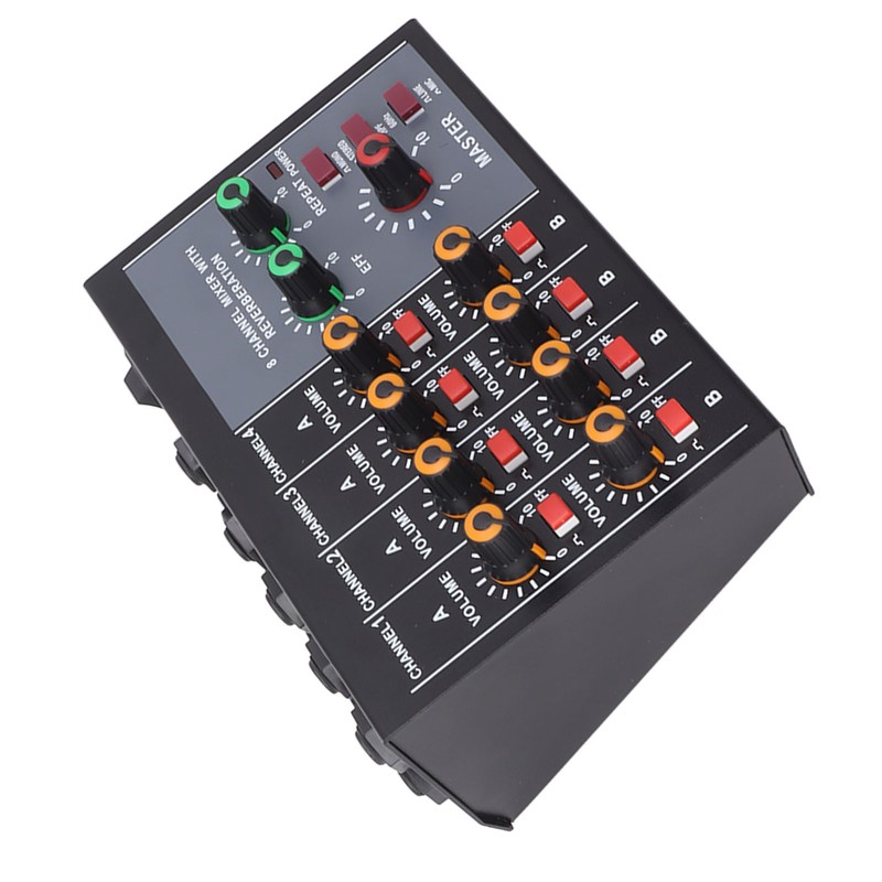 Compact Mixed Sound Mixer Metal 8 Channel Professional Mixer Board