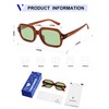 VANLINKER Retro Square Polarized Sunglasses for Women Men Vintage Rectangle