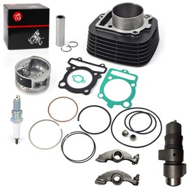 MOTO1988 348cc 83mm Top End Cylinder Rebuild Kit Piston Ring Rocker Arm Camshaft Compatible with Yamaha Warrior 350 1990-2004 Raptor 350 2004-2006 Big Bear 350 1987-1999 (black)