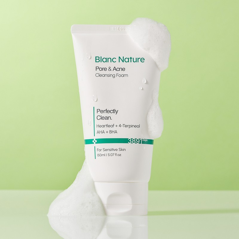 Blanc Nature Pore & Acne Cleansing Foam 150ml Set (+50ml)