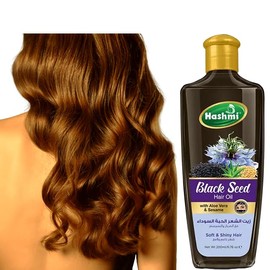 Hashmi Aceite para Cabello de Semilla Negra con Aloe Vera y Sésamo, 200 ml, Suavizante y Brillante