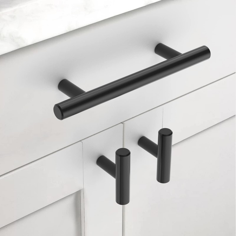 Asidrama 20 Pack Matte Black Kitchen Cabinet Knobs Dresser Knobs