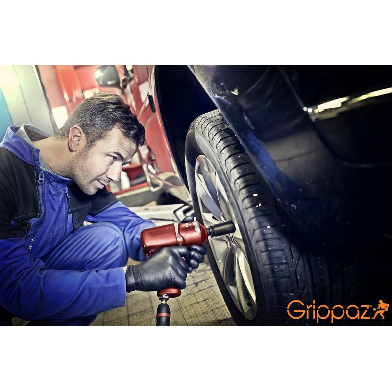 Grippaz Protective Gloves Nitrile Extra Large Black – Pack of