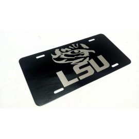 BLVD LSU Tigers aluminum license plate laser etched car front tag Man Cave Room Décor