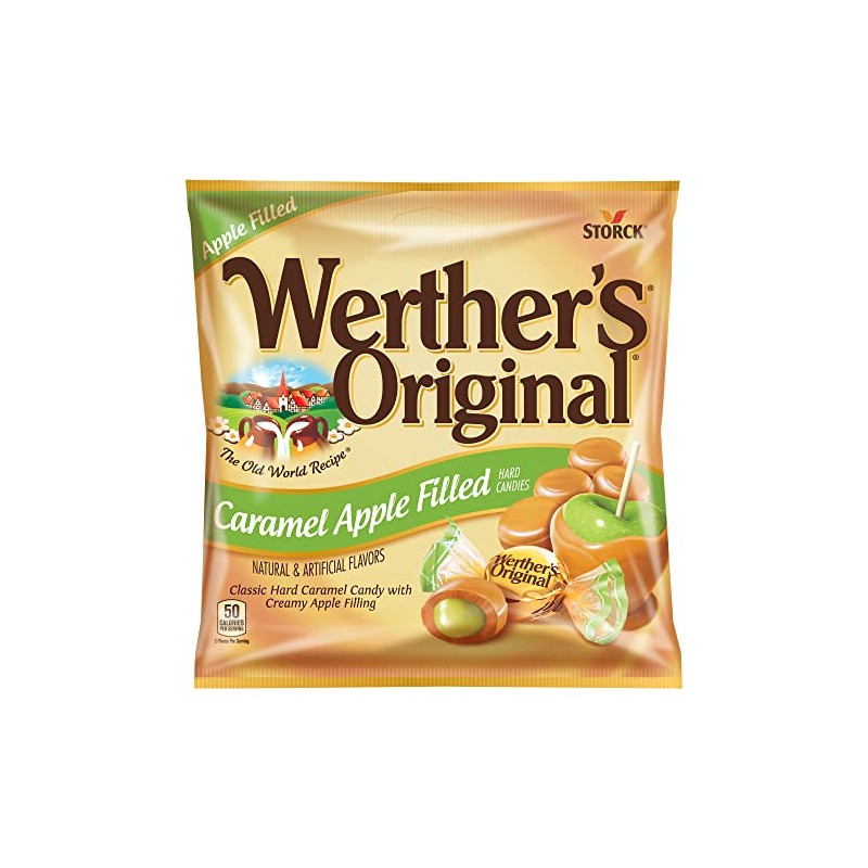 Werther's Original Hard Apple Filled Caramel Candy, 5.5 Oz Bags