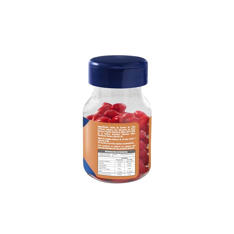 Zinc 100 Mini Capsulas Softgels de 400mg Suplemento Mineral Natural