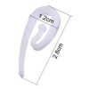 White Plastic Curtain Hooks for Window Curtain, Door Curtain and
