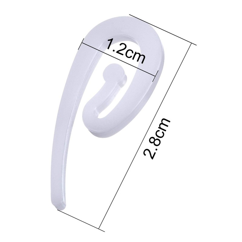 White Plastic Curtain Hooks for Window Curtain, Door Curtain and