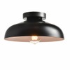 DIRYZON 12-Inch Industrial Ceiling Light Fixture,Black Bedroom Ceiling Light,Metal Ceiling