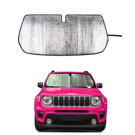 Frontscheibe Sonnenblenden Fahrzeug Innenraum Sonnenschutz Faltbare Sonnenblende für Jeep Renegade 2015 2016 2017 2018 2019 2020 2021 2022