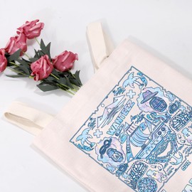 MYSOMY K-POP Group Aniteez Fans Gift Korean Group Aniteez Tote Bag K-Pop Music Lover Gift K-POP Merch (QUIZ JOB TB3)