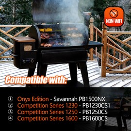 Advanced PID Digital Control Board Replacement Parts for Pit Boss, Full Color LCD Screen Controller Compatible with Onyx Edition PB1500NX, Competition Series PB1230CS1, PB1250CS, PB1600CS(Non WiFi)