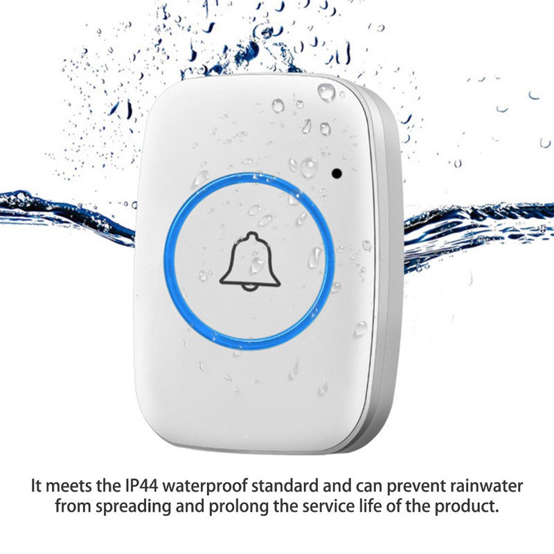 Wireless Doorbell Waterproof Wireless Chime Door Chime with 3 Volume