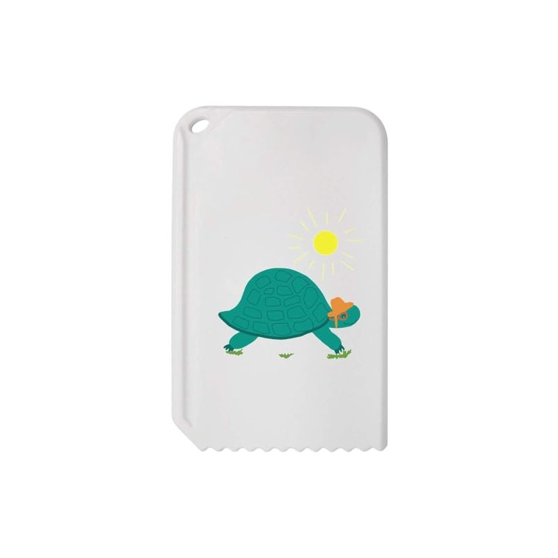 'Tortoise With A Sun Hat And Glasses' Plastic Ice Scraper