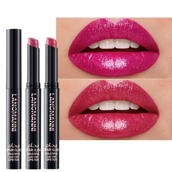 Jolilab Jolilab 2-Piece Lipstick Set: Long-Lasting, Waterproof Glitter Shine with