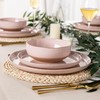 AmorArc Ceramic Dinnerware Sets for 4, 12 Pieces Handpainted Plates