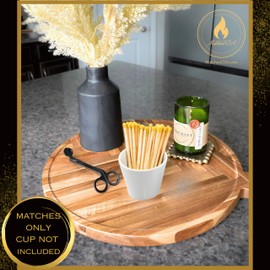 200 Count | 4" Long Yellow Matches | Color Safety Match Bundle (4 inches) | Replacement Refill Long for Fireplace & Candles | Wooden Wood Matchsticks